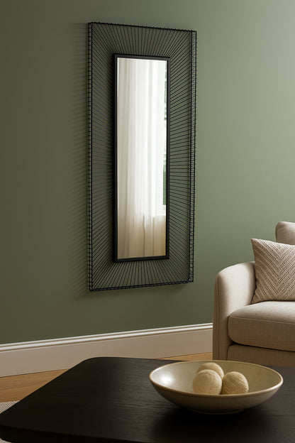 Rectangular Wire Frame Line Mirror