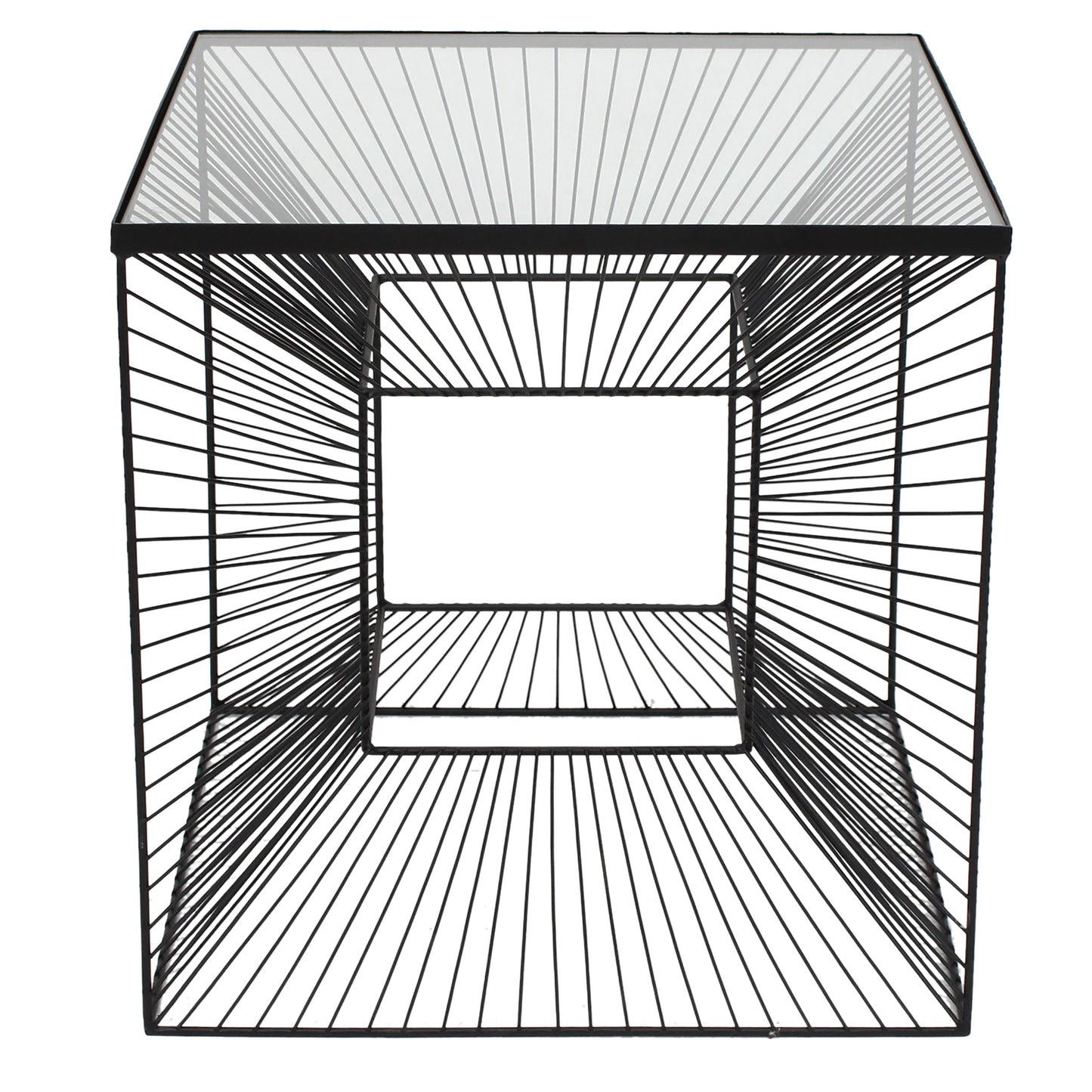 Cubicle 45.5cm Black Side Table