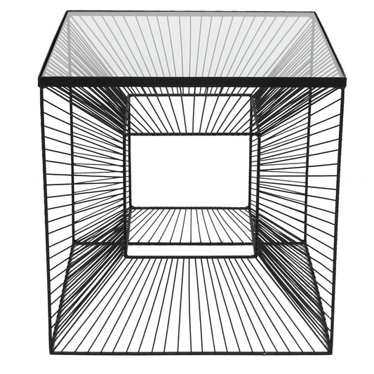 Cubicle 45.5cm Black Side Table