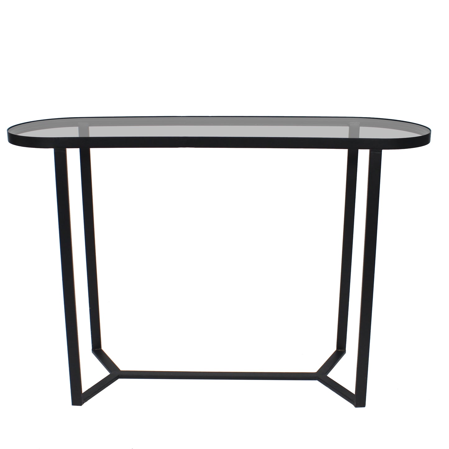 Stadium Console Black Metal Coffee Table