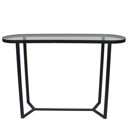 Stadium Console Black Metal Coffee Table