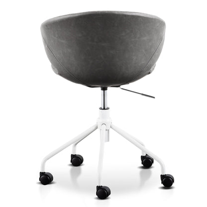 Office Chair - Charcoal with White Base