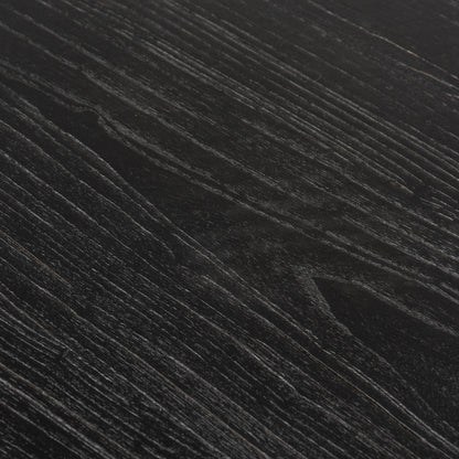 Reclaimed 140cm Round Dining Table - Rustic Black
