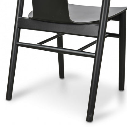 CDC673-SD Dining Chair - Black Shell - Black Seat (Set of 2)