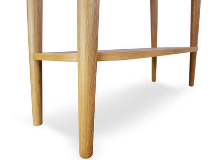 Narrow Wood Console Table with Shelf