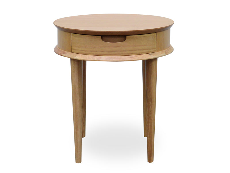Lamp Side Table with Drawers - Natural