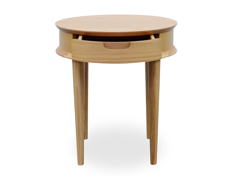 Lamp Side Table with Drawers - Natural