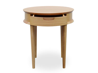 Lamp Side Table with Drawers - Natural