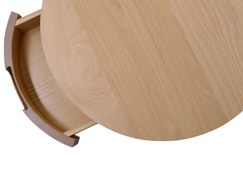 Lamp Side Table with Drawers - Natural