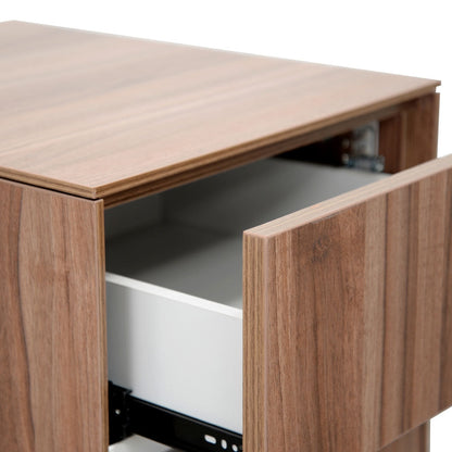 2 Drawer Mobile Pedestal - Walnut