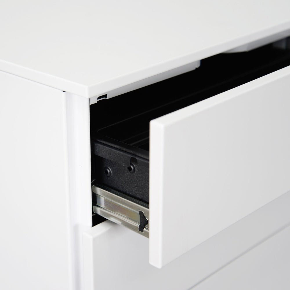 3 Drawers Mobile Pedestal - White