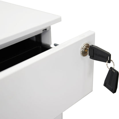 3 Drawers Mobile Pedestal - White