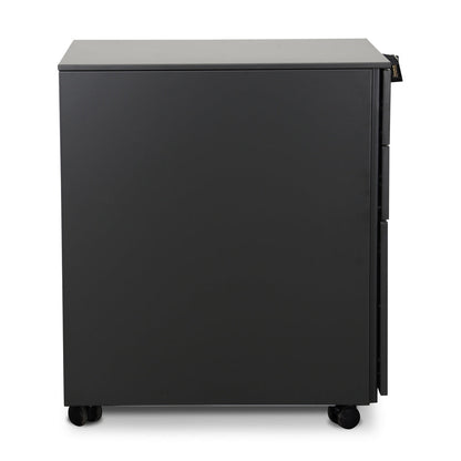 3 Drawers Mobile Pedestal - Black