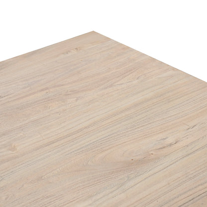 Reclaimed Elm Wood Dining Table 3m, Rustic Natural, Thick Top