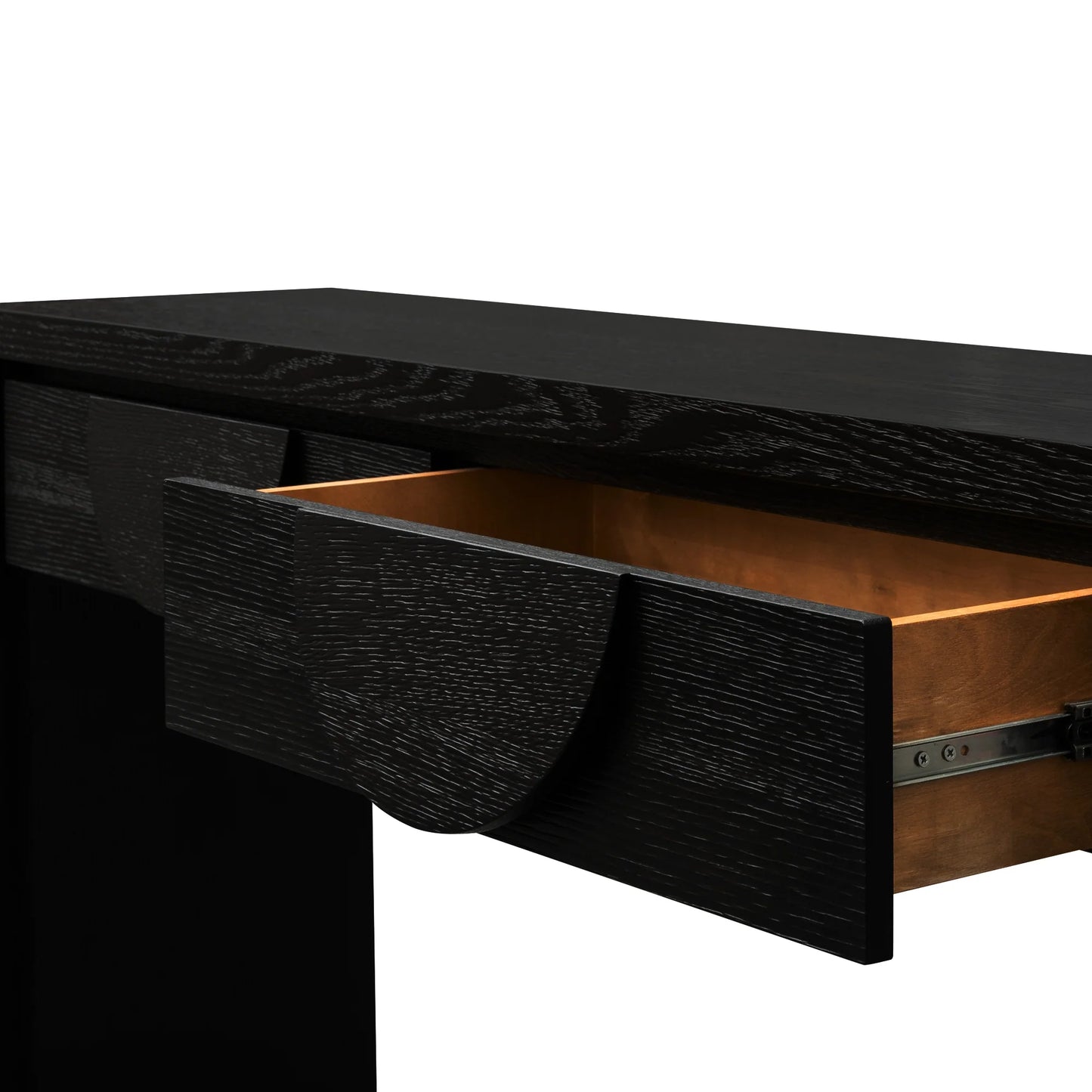 Console Table - Textured Espresso Black