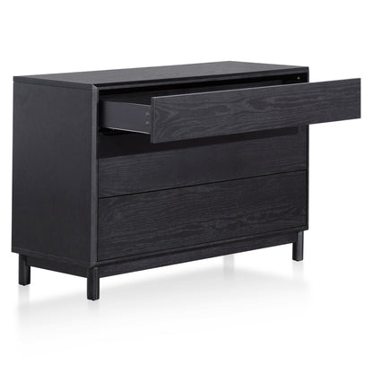 3 Drawers Dresser Unit - Black Oak