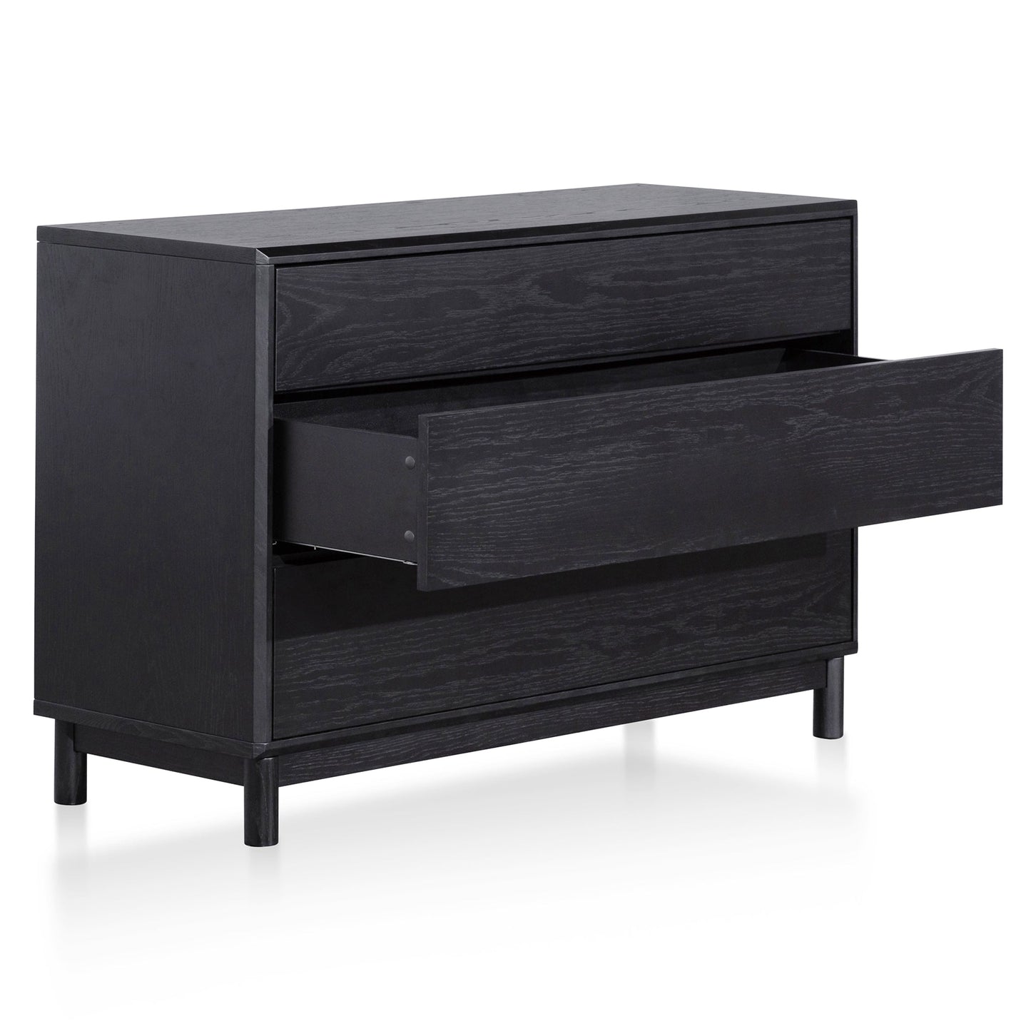 3 Drawers Dresser Unit - Black Oak