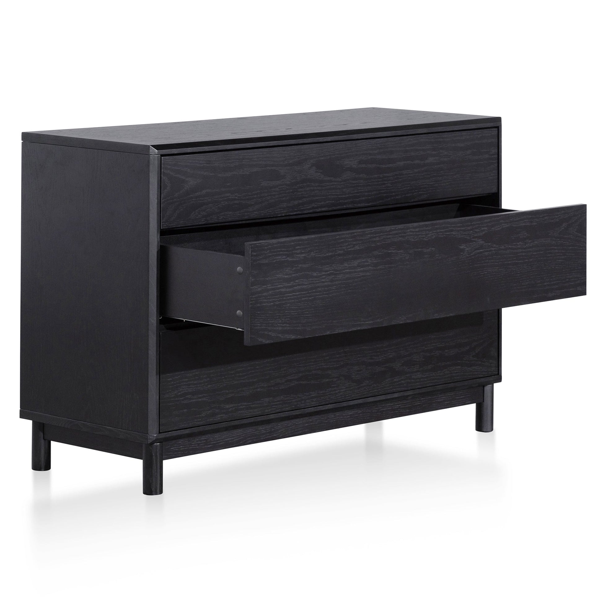 3 Drawers Dresser Unit - Black Oak