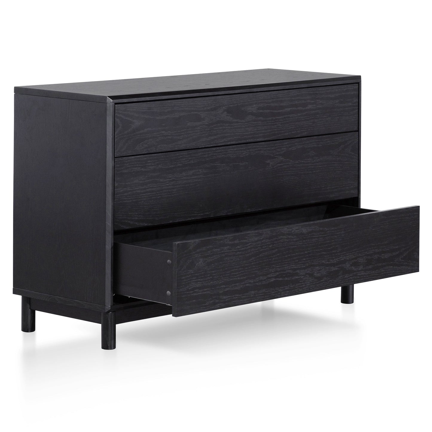 3 Drawers Dresser Unit - Black Oak