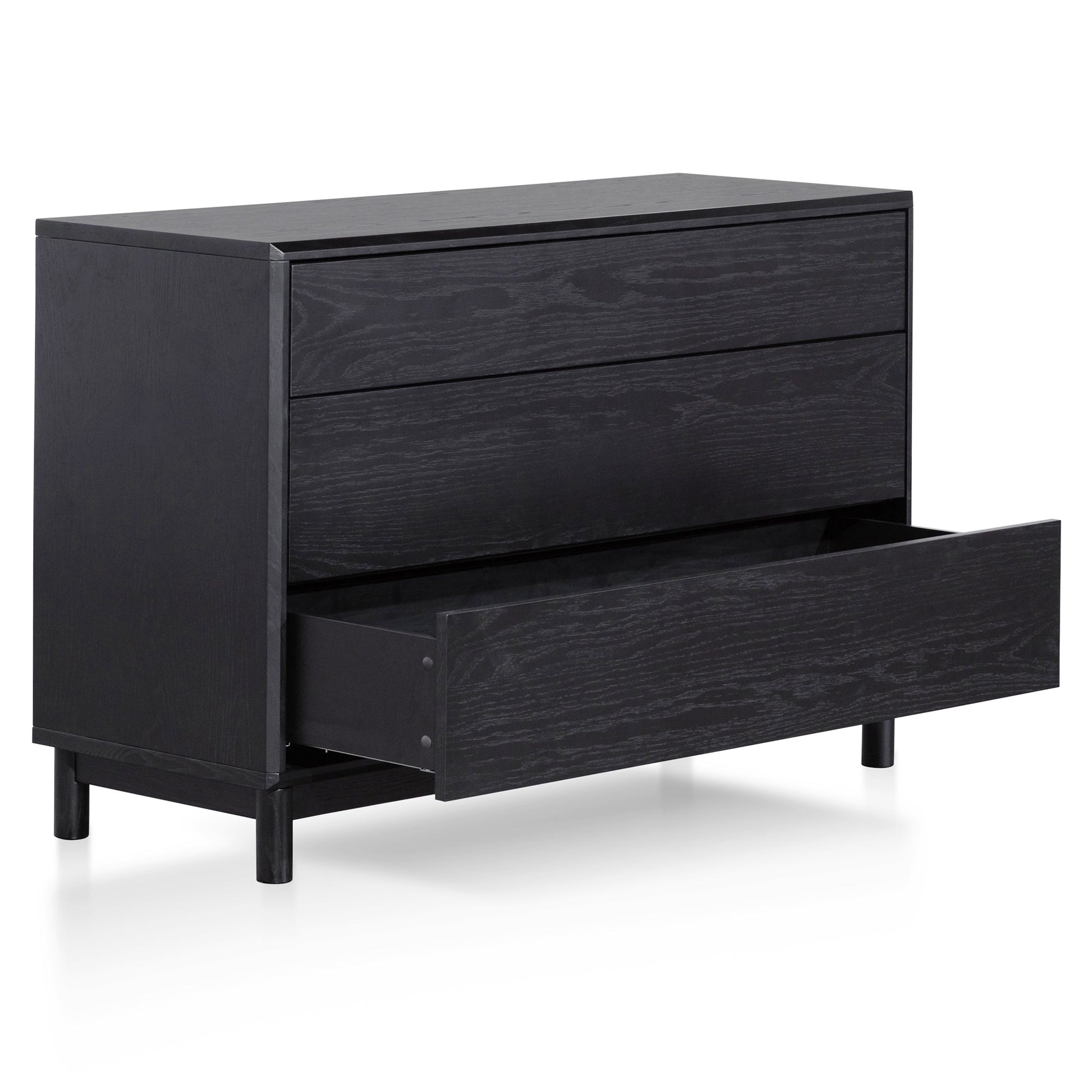 3 Drawers Dresser Unit - Black Oak
