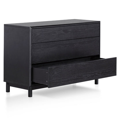 3 Drawers Dresser Unit - Black Oak