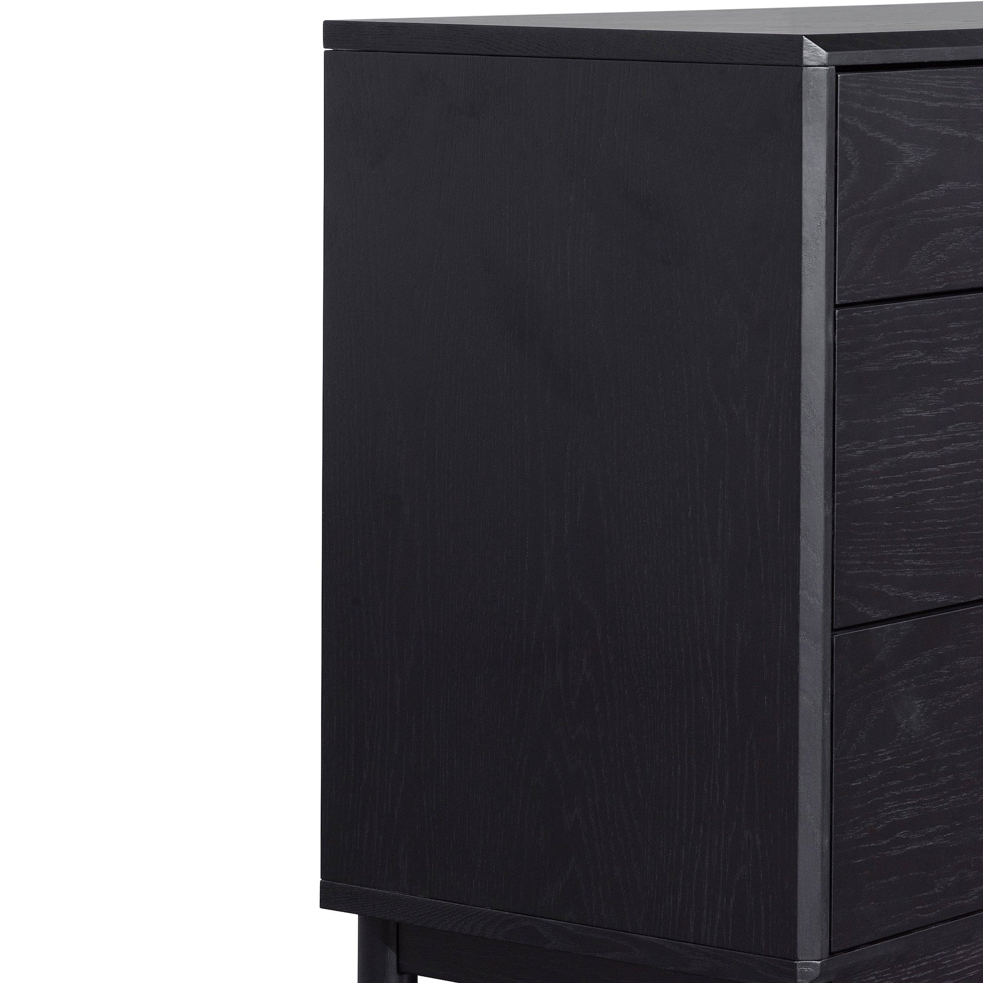 3 Drawers Dresser Unit - Black Oak