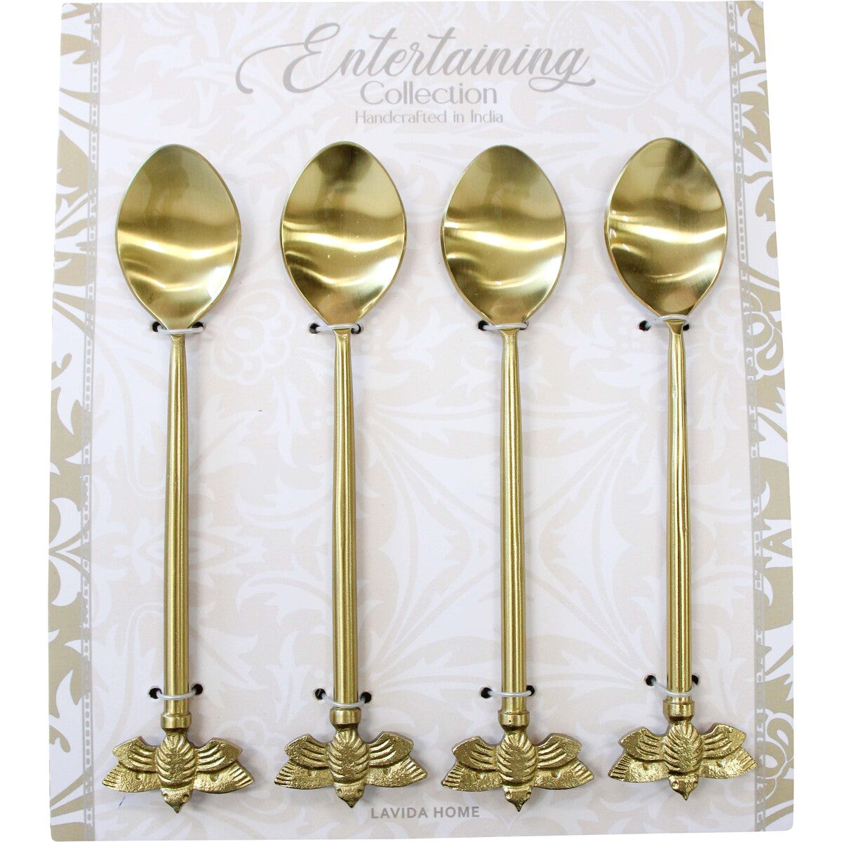 Gold Dessert Spoon Set - 4 Pc