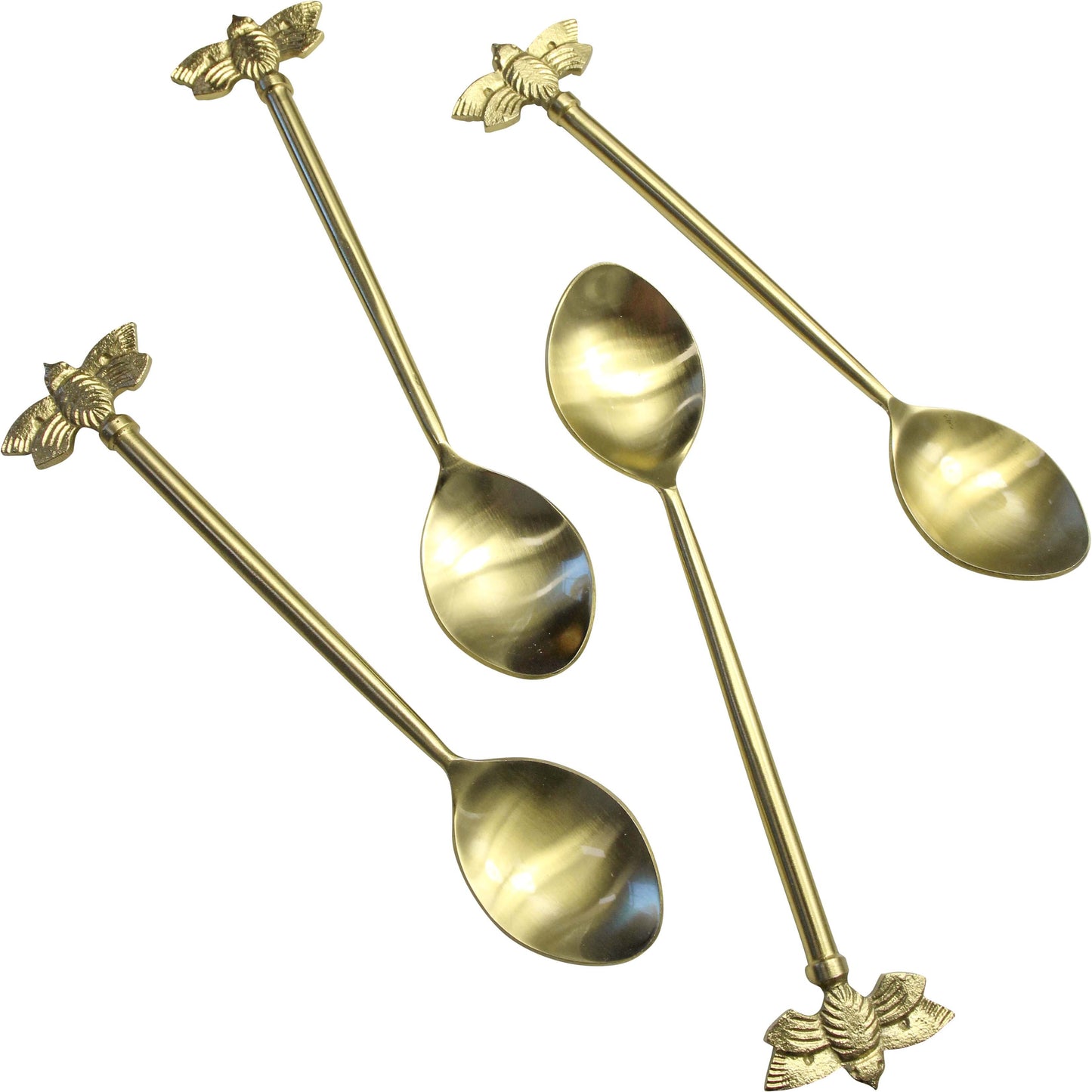 Gold Dessert Spoon Set - 4 Pc
