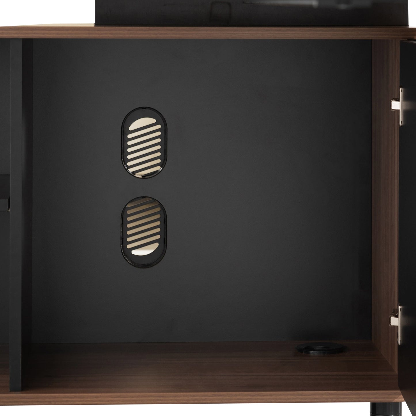 1.8m Executive Desk Left Return with Black Legs - Walnut