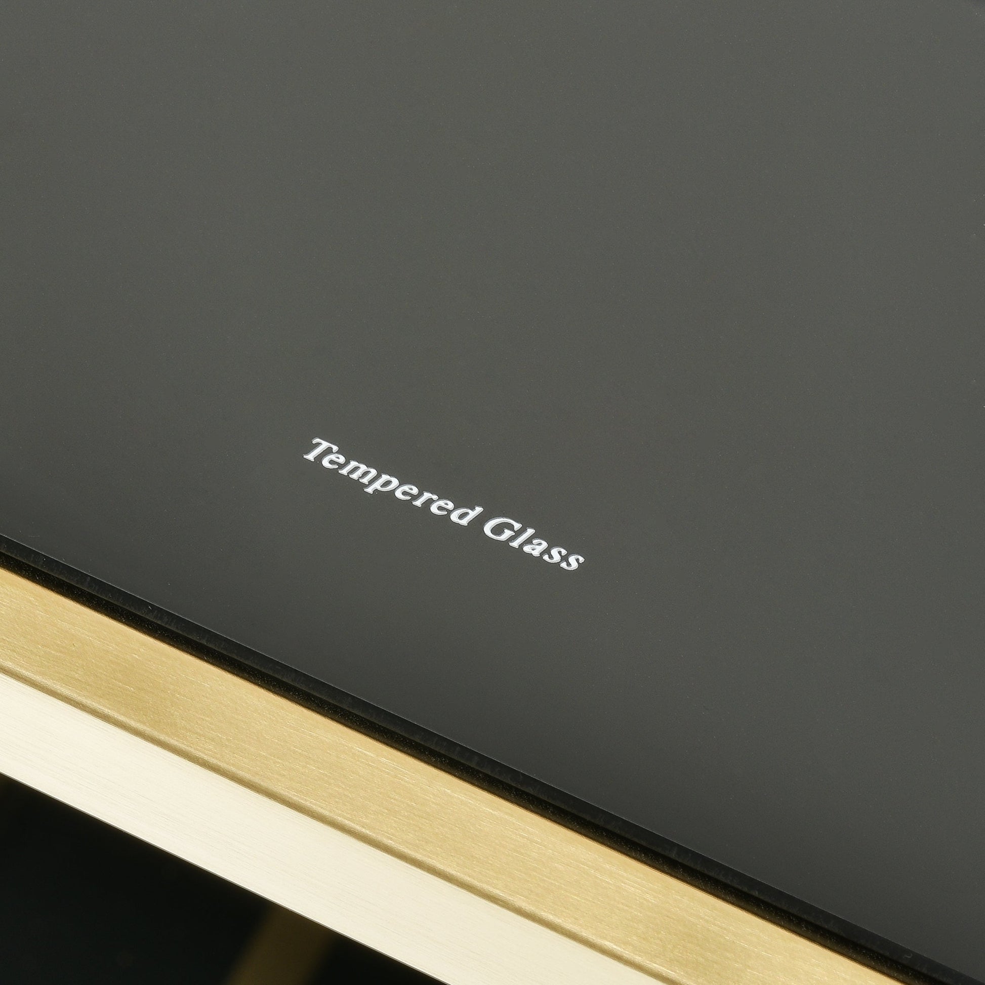 Bar Cart - Tempered Glass - Gold Base