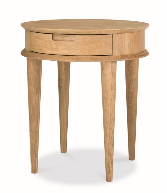 Lamp Side Table with Drawers - Natural