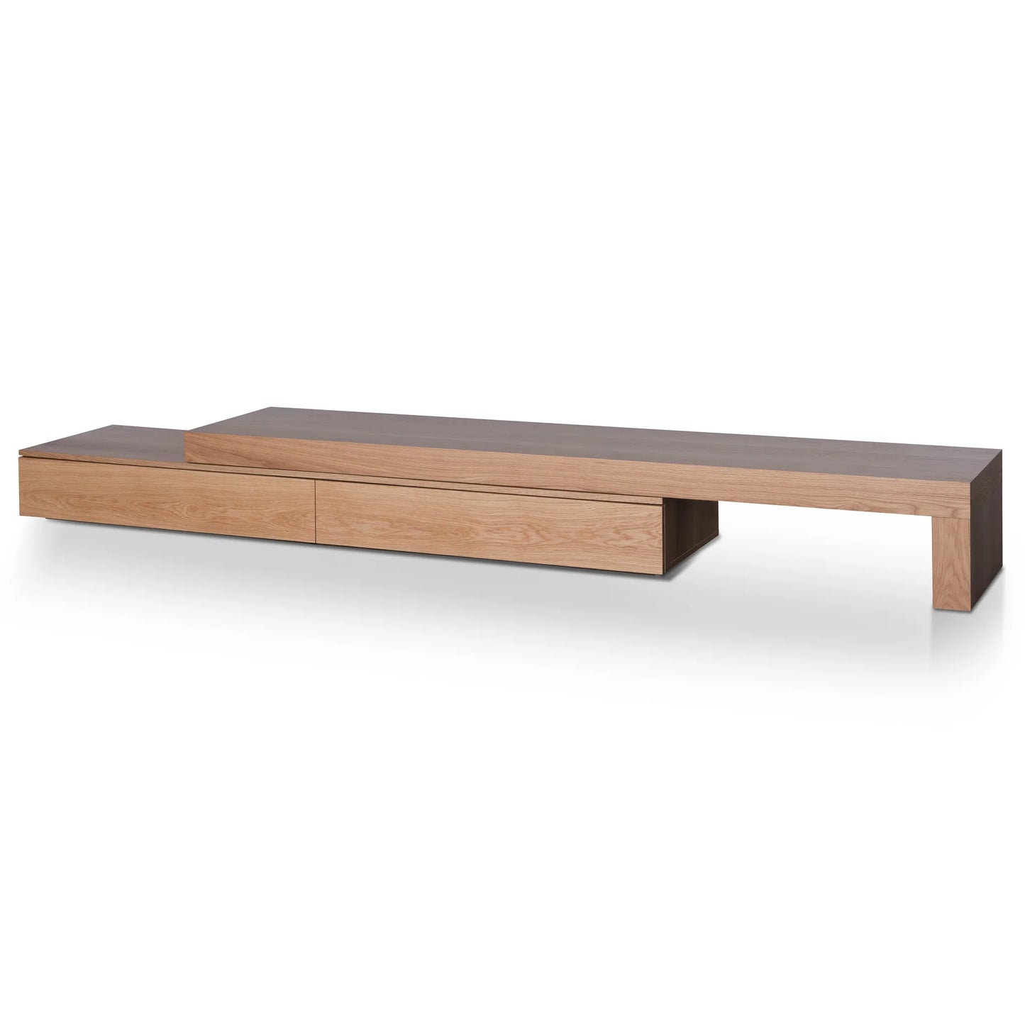 Extendable TV Entertainment Unit - Natural Oak