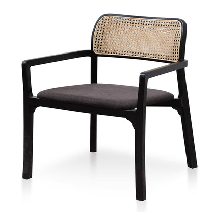 Fabric Armchair - Anchor Grey with Black Legs