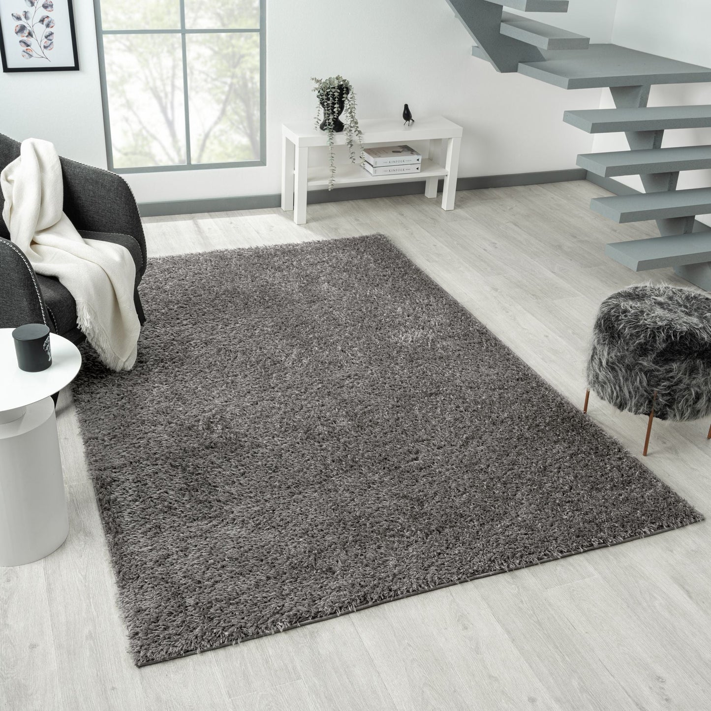 Fleecy 395 Ash Rectangle Rug