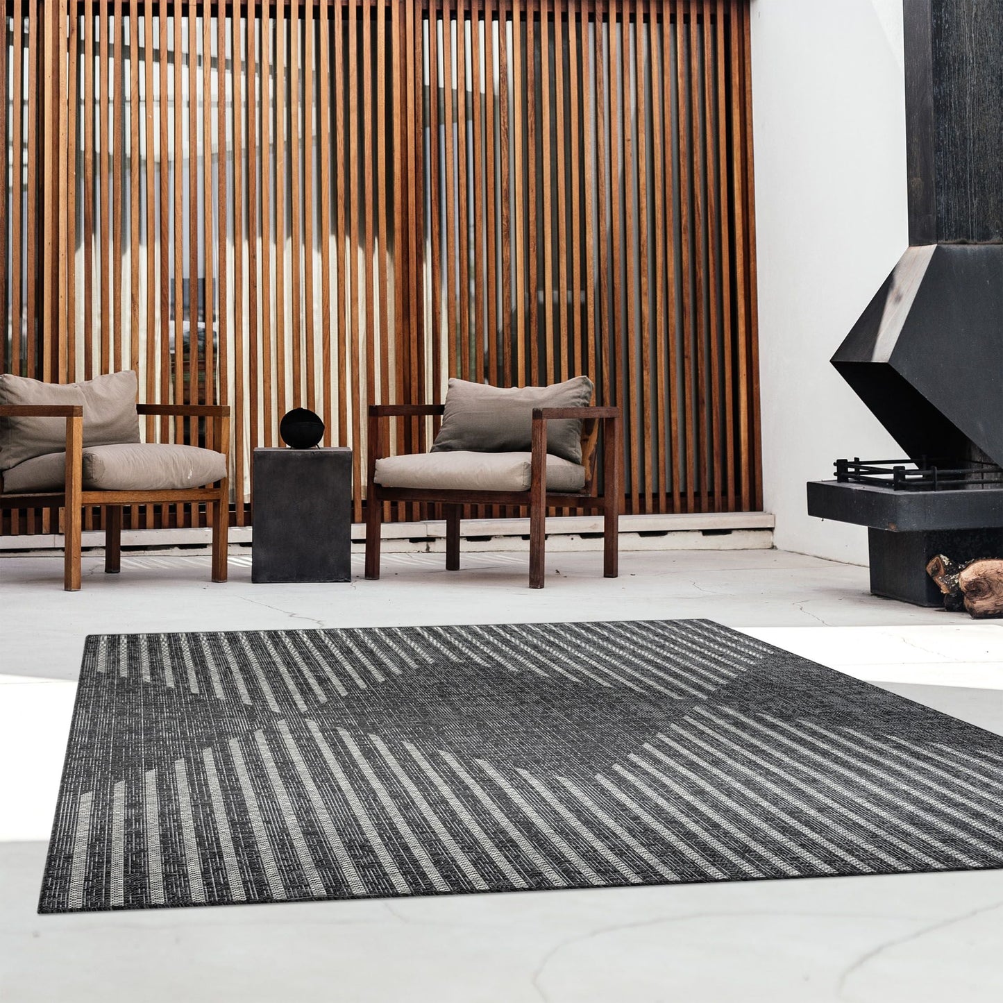 Alfresco 425 Ebony Rectangle Rug