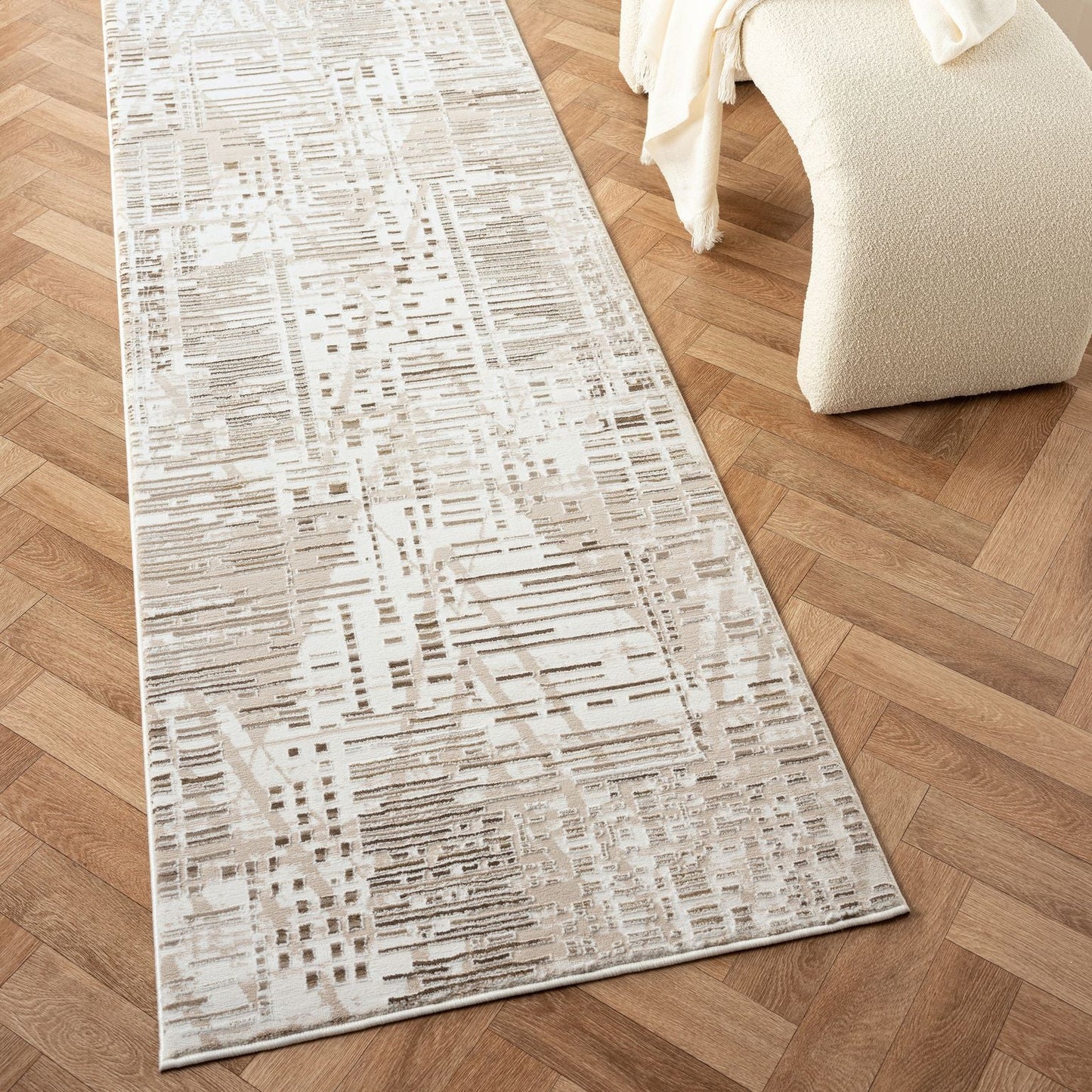 Fable 473 Taupe Hallway Runner