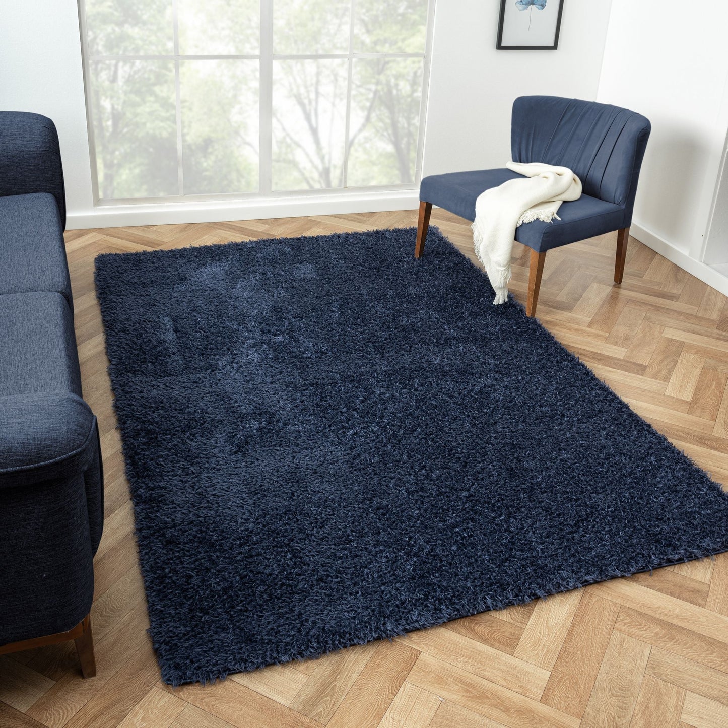 Fleecy 396 Navy Rectangle Rug