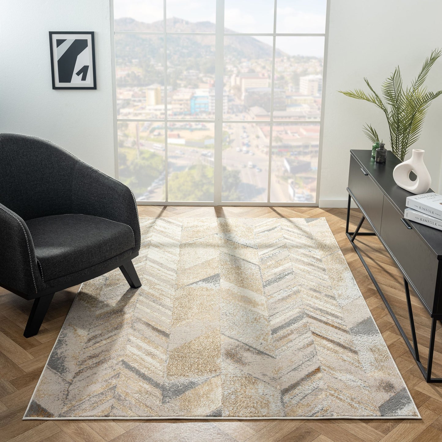 Amber 188 Stone Rectangle Rug