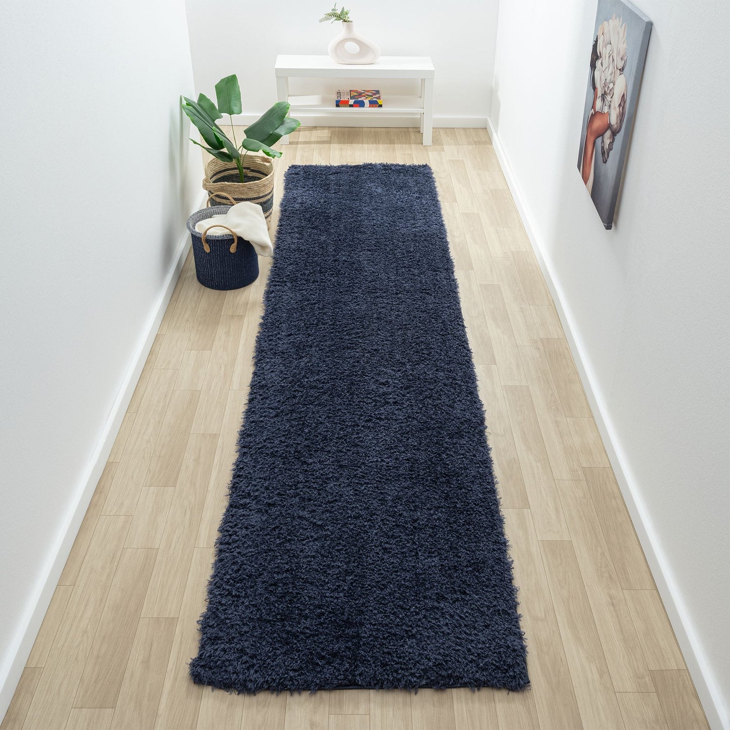 Fleecy 396 Navy Hallway Runner