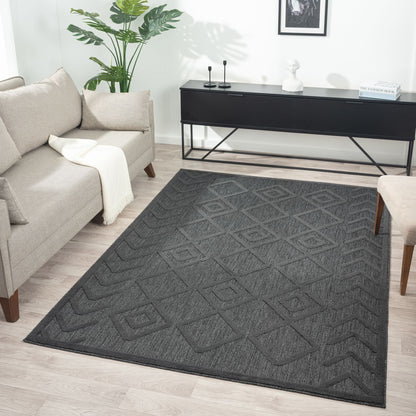 Calm 416 Charcoal Rectangle Rug