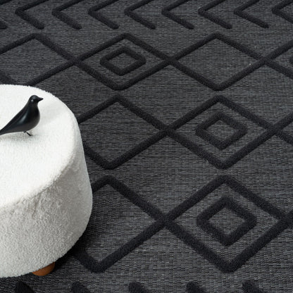 Calm 416 Charcoal Rectangle Rug
