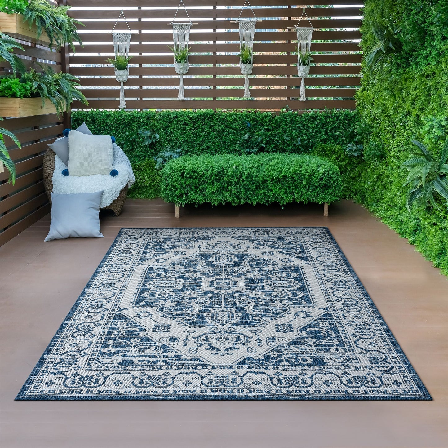 Patio 455 Denim Rectangle Rug