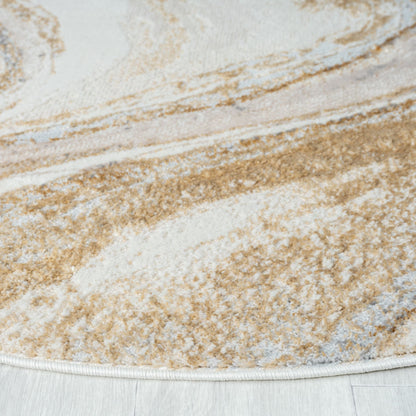 Amber 184 Sand Round Rug