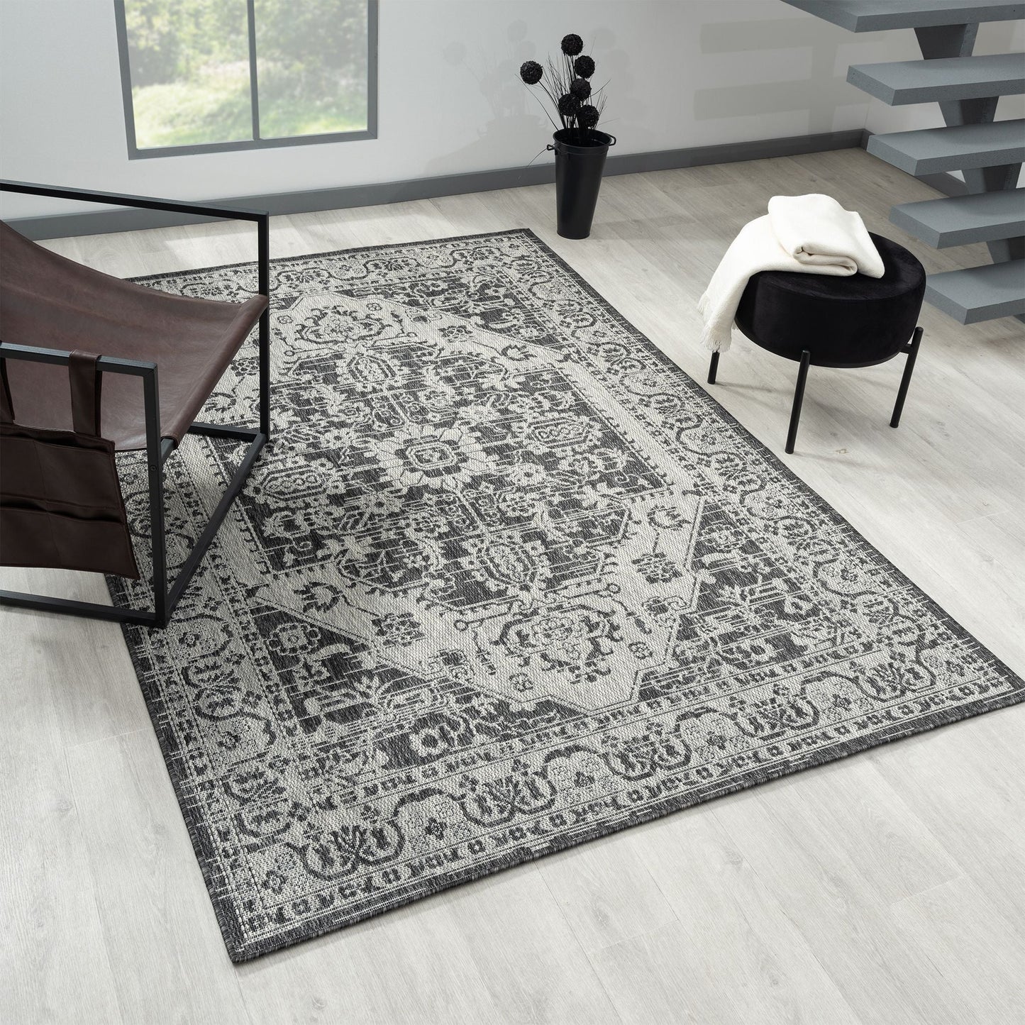 Alfresco 424 Slate Rectangle Rug