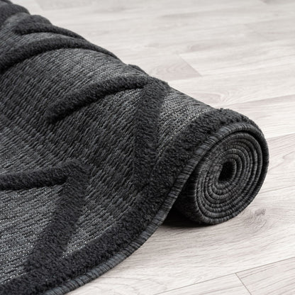 Calm 416 Charcoal Hallway Runner