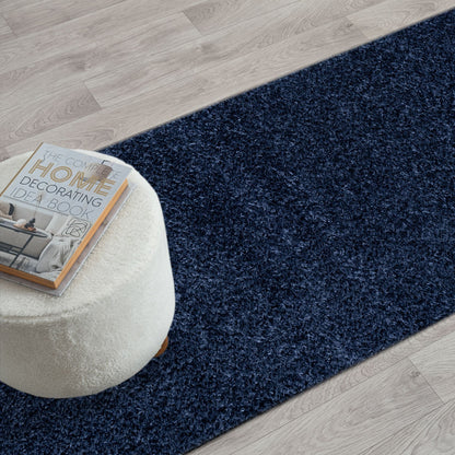 Fleecy 396 Navy Hallway Runner
