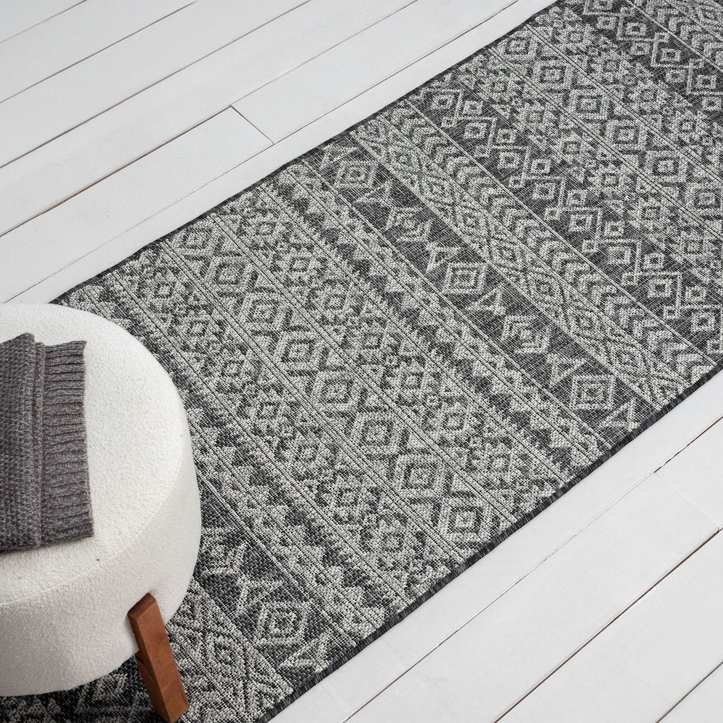 Alfresco 421 Charcoal Hallway Runner