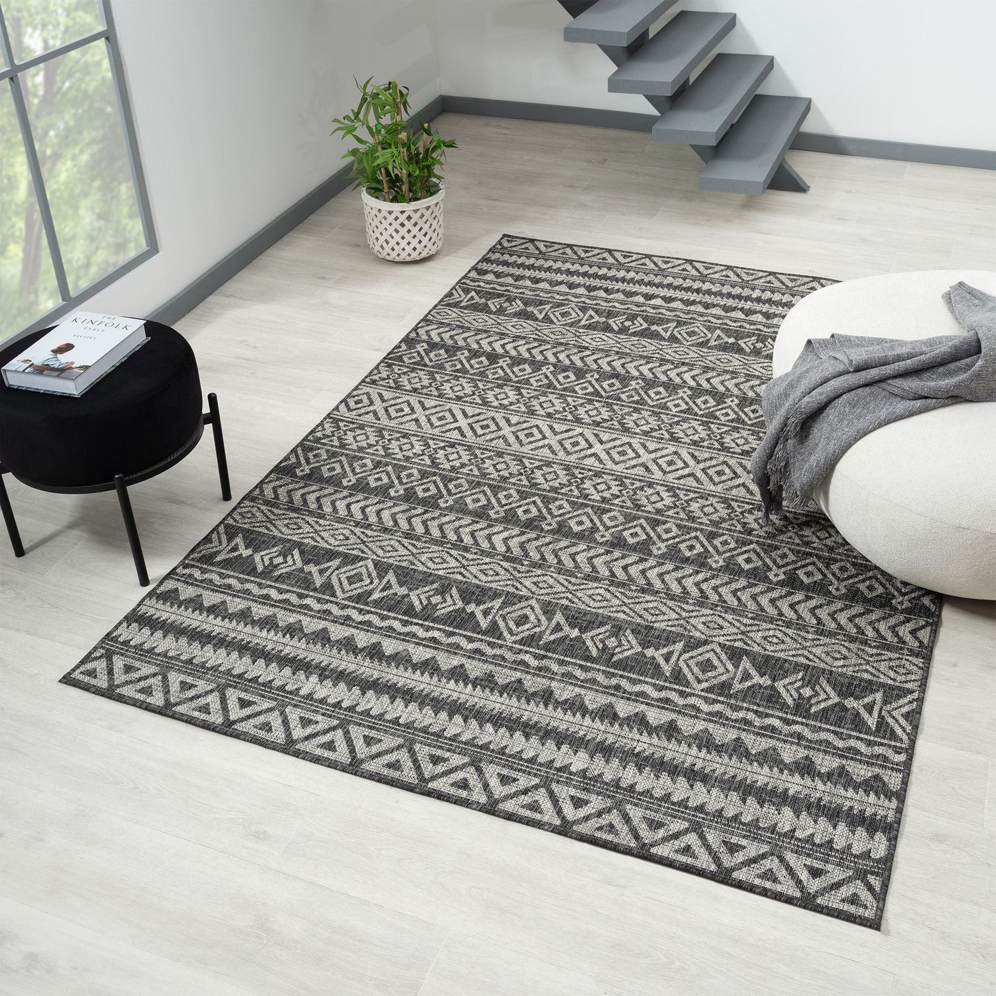 Alfresco 421 Charcoal Rectangle Rug