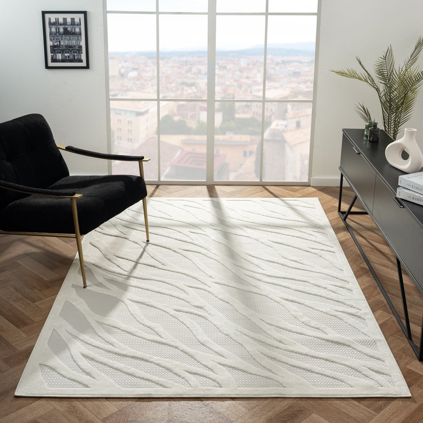 Calm 415 Ivory Rectangle Rug