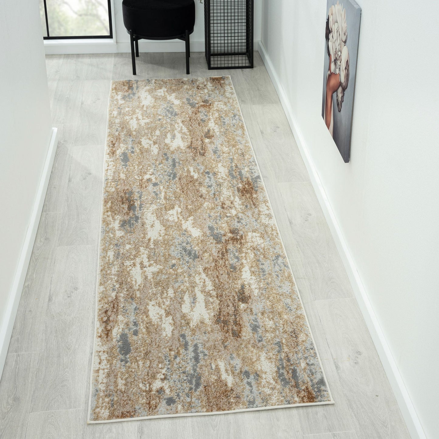 Amber 187 Taupe Hallway Runner